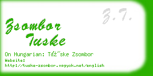 zsombor tuske business card